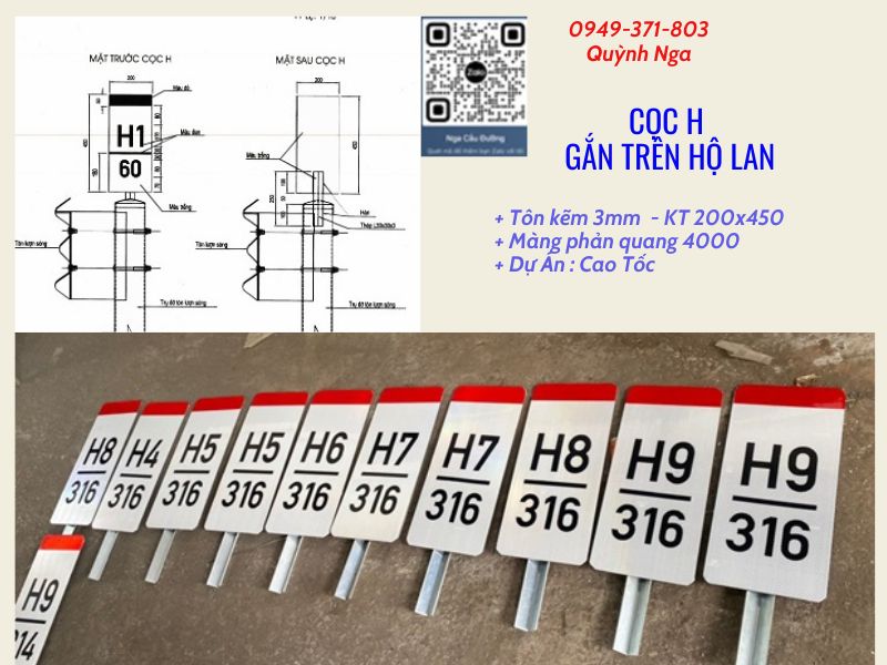 Cọc H gắn hộ lan dự án Cao Tốc