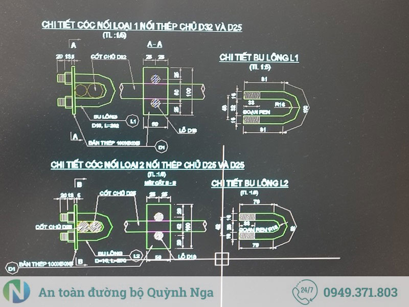 Bản vẽ cóc nối thép M14- D25