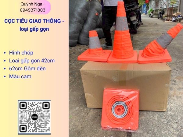 Mẫu cọc tiêu giao thông gấp gọn - có phản quang