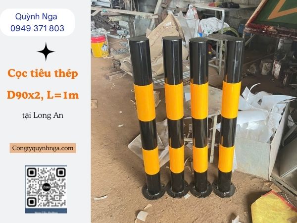 Cọc tiêu thép D90 tại dự án Long An