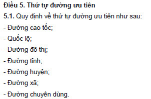 Thứ tự đường ưu tiên