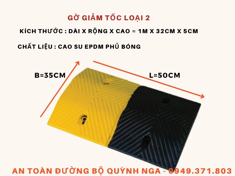 Gờ giảm tốc cao su loại 2