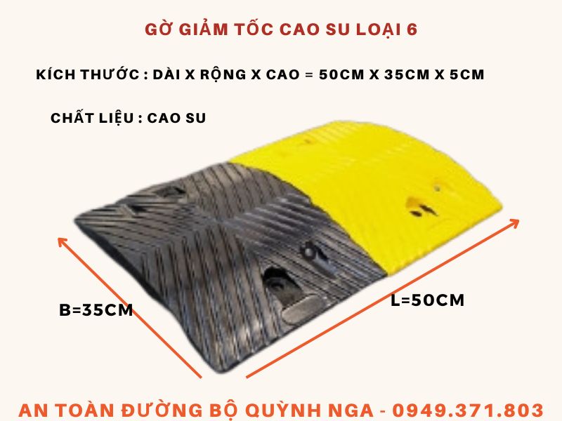 Gờ giảm tốc cao su loại 6