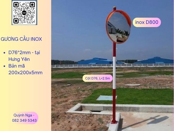 Gương cầu inox D800 tại các khu công nghiệp tỉnh Hưng Yên Gương cầu inox D800 tại các khu công nghiệp tỉnh Hưng Yên