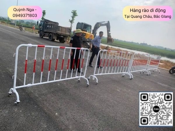 Hàng rào di động có bánh xe tại Dự án KCN Quang Châu, Bắc Giang