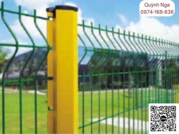 Hàng rào lưới thép cột trái đào đẹp