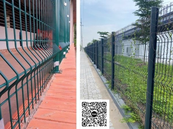 Hàng rào lưới thép Cột trái đào lắp đặt tại các khu Công Nghiệp