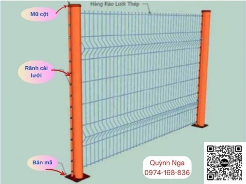 Hàng rào lưới thép cột trái đào – Cấu tạo và báo giá mới nhất 2025
