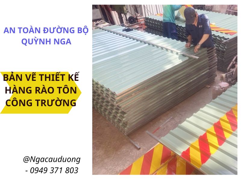 Hàng rào tôn công trình - cong ty Quỳnh Nga