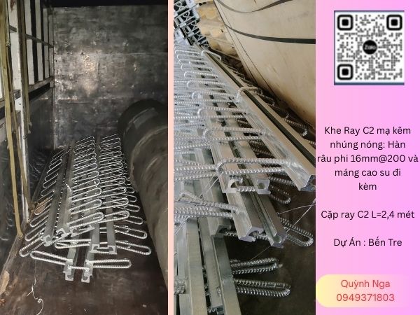 Cùng với hạng mục Lan can, Khe co giãn C lắp đặt trên cầu