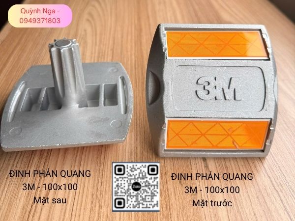 Hình ảnh đinh phản quang 3M - mặt trước và mặt sau
