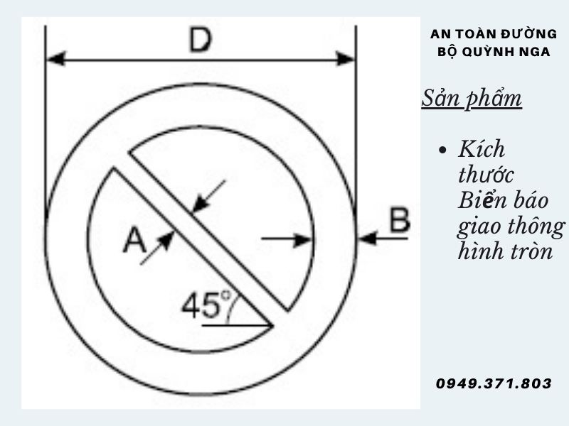 Kích thước biển báo giao thông hình tròn