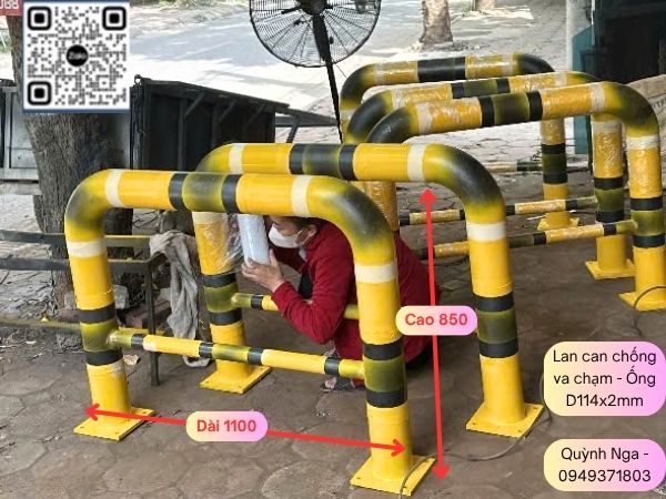Kích thước Lan can chống va chạm D114 Kích thước Lan can chống va chạm D114