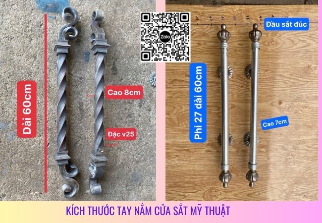 Kích thước Tay nắm cửa 3