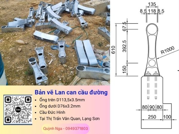 Bản vẽ chi tiết và hình ảnh cột lan can