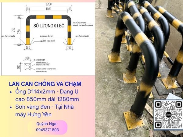 Lan can chống va chạm tại dự án Vĩnh Phúc Lan can chống va chạm tại dự án Vĩnh Phúc