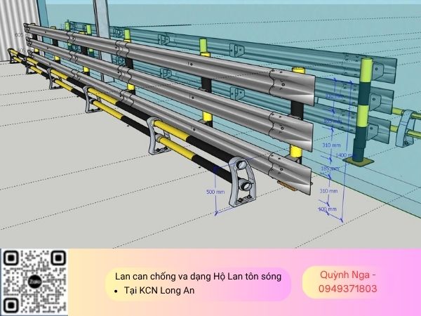 Lan can chống va chạm loại chịu lực lơn - Dạng hộ lan tôn sóng Lan can chống va chạm loại chịu lực lơn - Dạng hộ lan tôn sóng