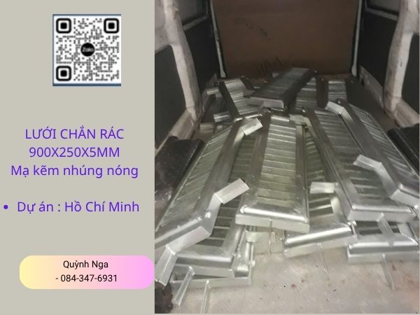 Lưới chắn rác bằng thép 900x250x5mm tại dự án Gò Vấp, Tp Hồ Chí Minh T9/2026