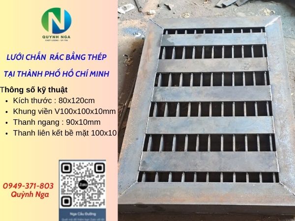 Lưới chắn rác bằng thép kích thước 80x120cm