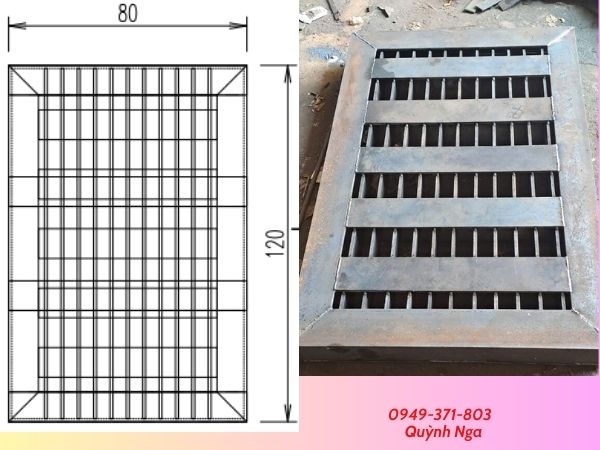 Bản vẽ lưới chắn rác