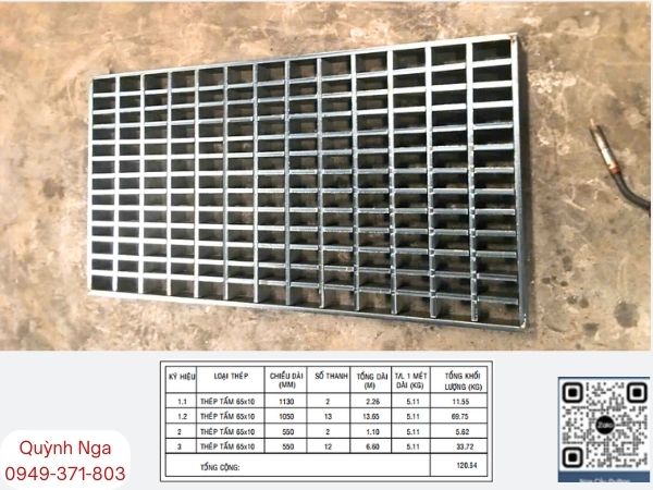 Lưới chắn rác tại dự án Đắk Nông kích thước 1050x550mm