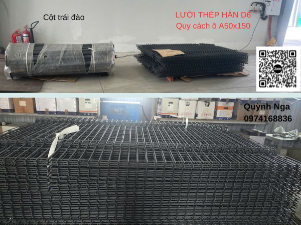 Lưới thép hàn D6 và cột trái đào cho hạng mục Lưới thép hàng rào khu công nghiệp tại dự án Long An Lưới thép hàn D6 và cột trái đào cho hạng mục Lưới thép hàng rào khu công nghiệp tại dự án Long An