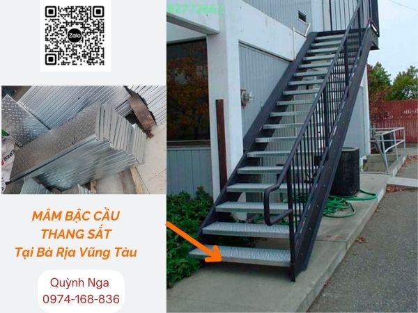 Mâm bậc cầu thang sắt tại dự án Bà Rịa Vũng Tàu (BRVT)