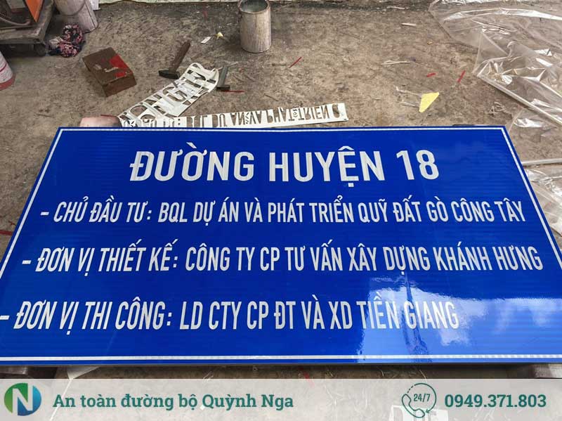 Mẫu biển thông tin công trình đơn giản