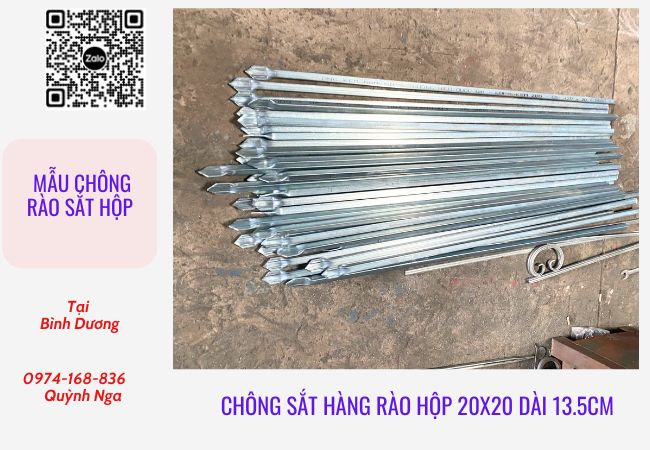 Mẫu Chông hàng rào sắt hộp tại Bình Dương