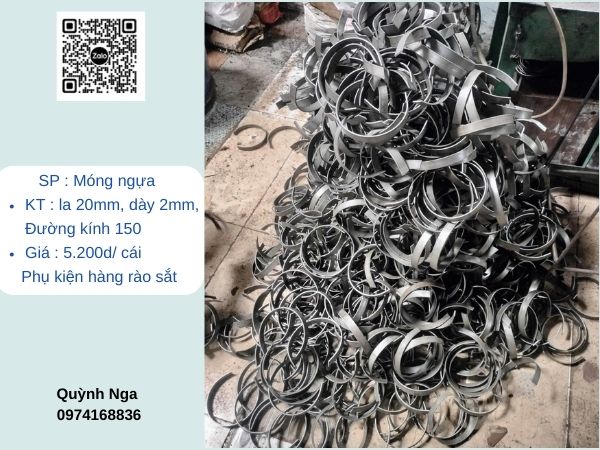 Móng ngựa, vòng sắt C, Phụ kiện hàng rào chông sắt