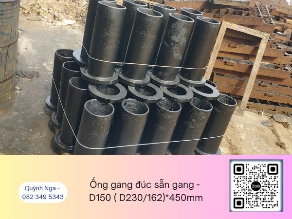Ống thoát nước bằng ống gang đúc D150x450mm Ống thoát nước bằng ống gang đúc D150x450mm