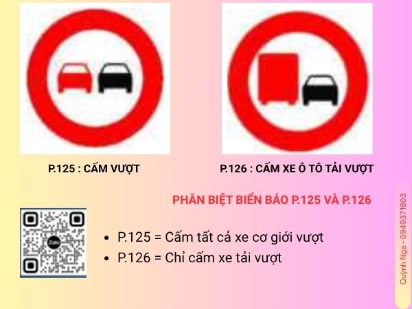 Phân biệt biển báo cấm vượt và biển báo cấm ô tô tải vượt