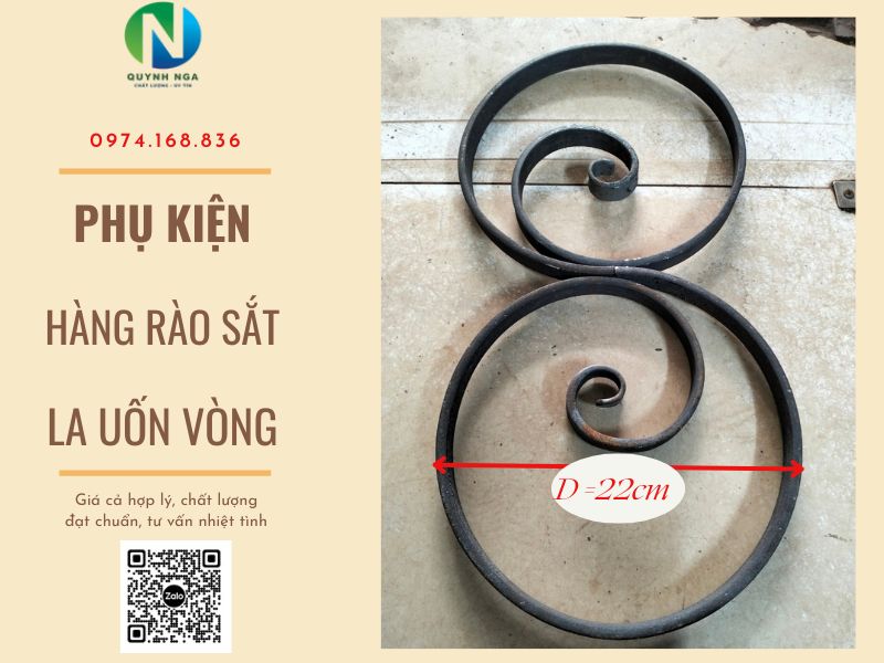 Phụ kiện hàng rào sắt La uốn tròn