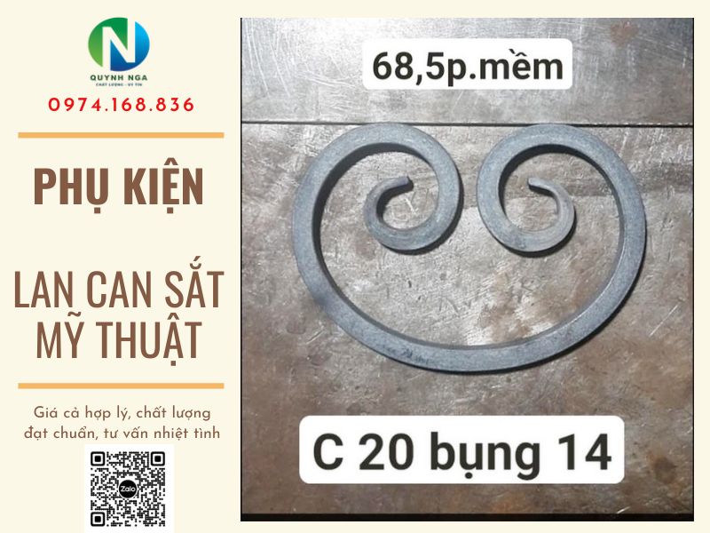 Phụ kiện lan can sắt hình C