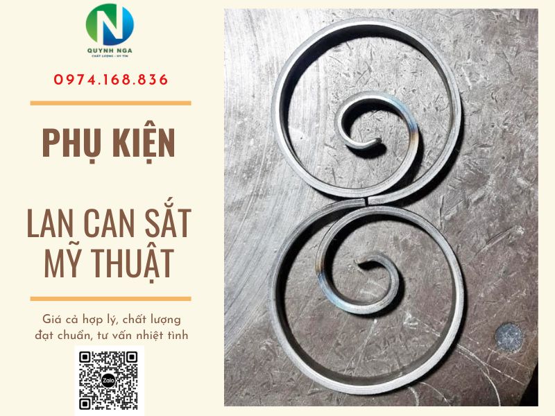 Mẫu phụ kiện lan can sắt hình tròn