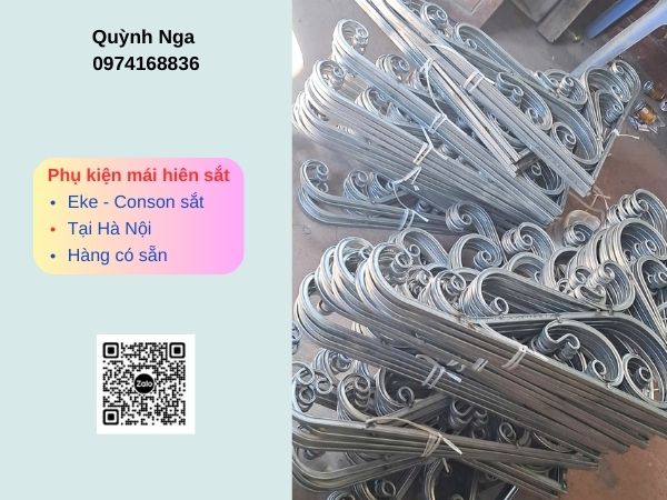 Phụ kiện mái hiên sắt tại Hà Nội