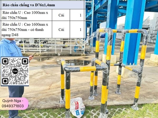 Rào chắn chống va đập cột - tại nhà máy KCN Đình Vũ Hải Phòng