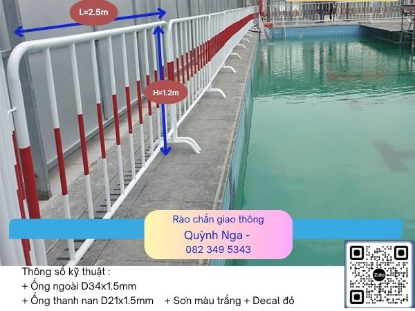 Hàng rào di động tại Hà Nội - Tại khu vực Hồ bơi