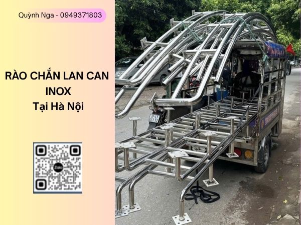 Rào chắn inox cho dự án Bãi đỗ xe tại Hà Nội Rào chắn inox cho dự án Bãi đỗ xe tại Hà Nội