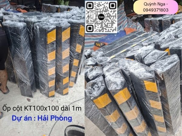 Thanh ốp cột phản quang 100x100x1000mm tại dự án Hải Phòng
