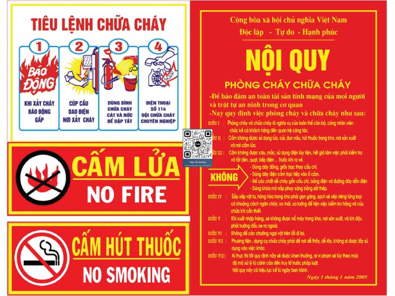 Hình ảnh 1 bộ Tiêu lệnh chữa cháy