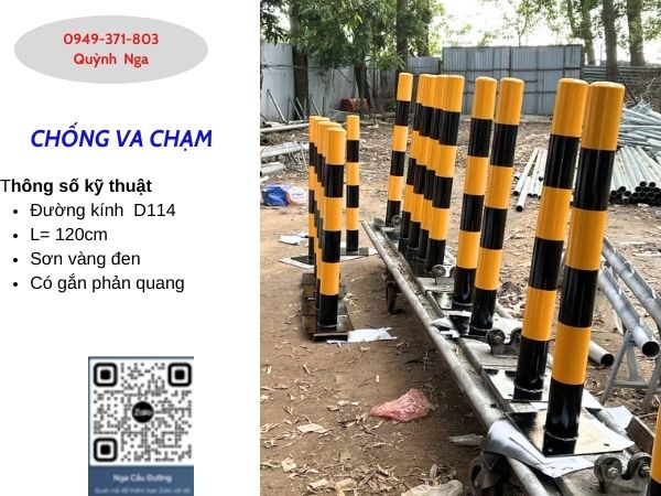 Trụ chống va cham tại dự án nhà máy tại Hải Dương