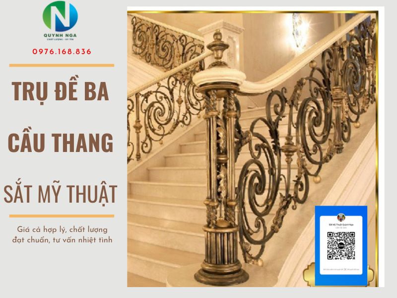 Trụ đề ba cầu thang sắt