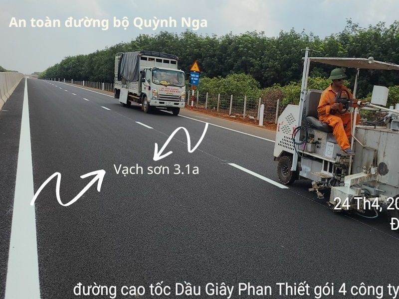 Xe cơ giới được phép đè lên vạch 3.1 trong trường hợp cần thiết