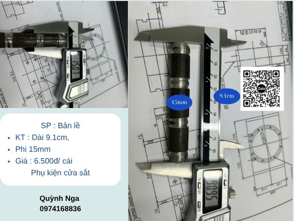 Giá bản lề cối phi 15 - Loại QN02 Giá bản lề cối phi 15 - Loại QN02