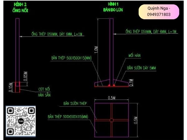 Bản vẽ Bàn đo lún của dự án tại Phú Yên Bản vẽ Bàn đo lún của dự án tại Phú Yên