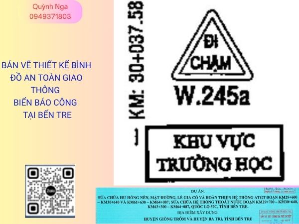 Bản vẽ biển báo giao thông tại Bến Tre Bản vẽ biển báo giao thông tại Bến Tre