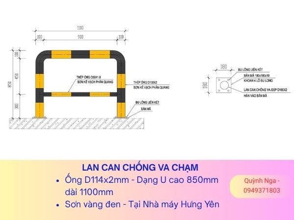 Bản vẽ Lan can bảo vệ kho hàng Bản vẽ Lan can bảo vệ kho hàng