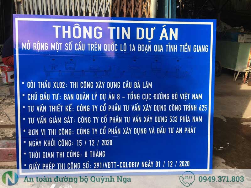 Bảng tôn tin dự án tại Tiền Giang