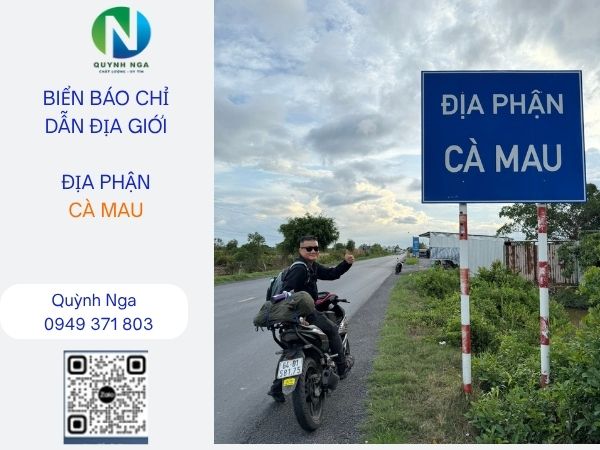Biển báo chỉ dẫn địa giới Cà Mau